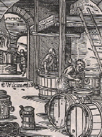 Darstellung des Bierbrauerhandwerkes aus dem Stndebuch des Jost Ammans aus dem Jahre 1568